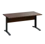 LK 28 - 16 stůl kancelářský, kovová podnož černá, deska 25 mm, široký 1600 mm, ořech královský