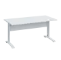 LK 28 - 16 stůl kancelářský, kovová podnož bílá, deska 25 mm, široký 1600 mm, bílá