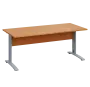 LK 28 - 18 stůl kancelářský, kovová podnož stříbrná, deska 25 mm, široký 1800 mm, buk Royal