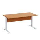 LK 28 - 18 stůl kancelářský, kovová podnož bílá, deska 25 mm, široký 1800 mm, buk Royal