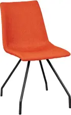 PLANET N židle konferenční, kostra černá, sedák + opěrák oranžový