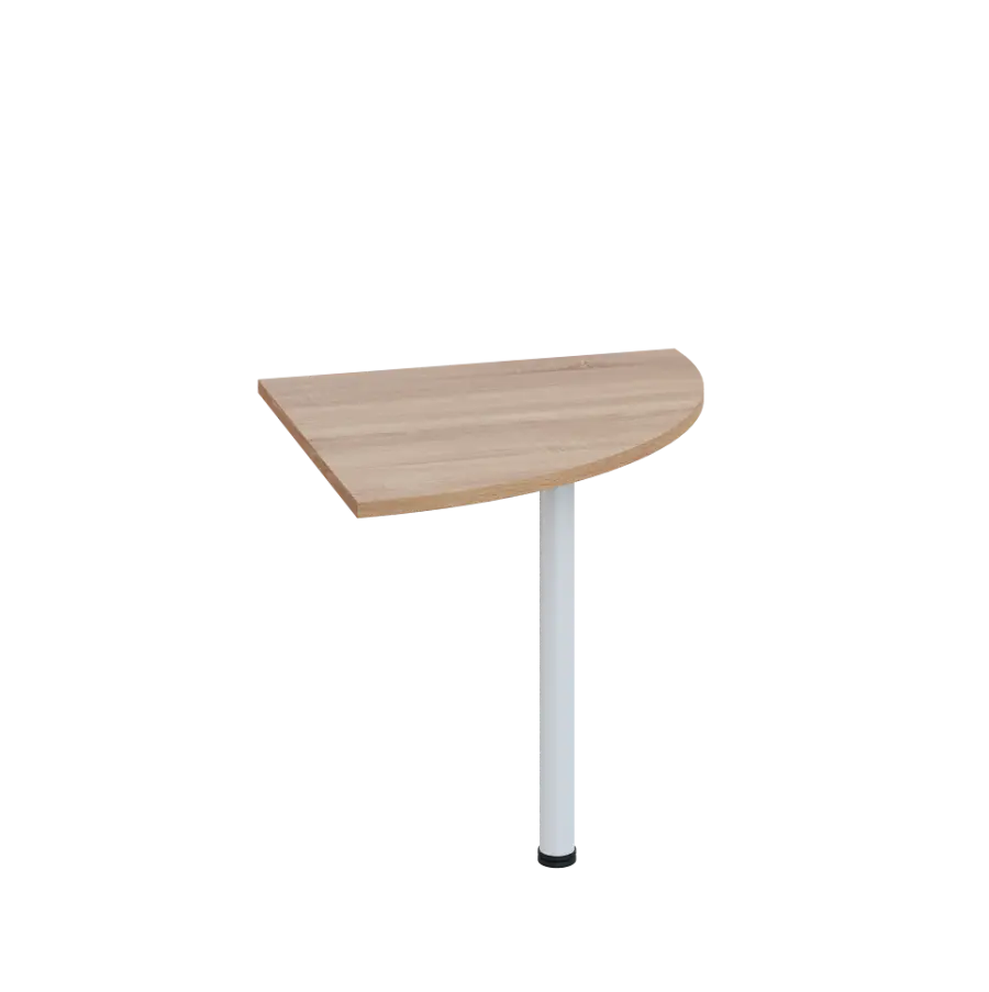 LS 28 - 8 deska spojovací, kovová podnož bílá, síla desky 25 mm, široká 800 mm, dub bardolino