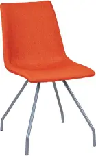 PLANET ST židle konferenční, kostra stříbrná, sedák + opěrák oranžový