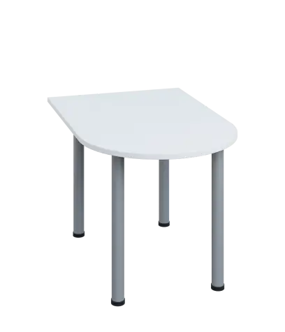 LJ 28 - 12 přístavba jednací, kovová podnož stříbrná, síla desky 25 mm, široká 1200 mm, bílá