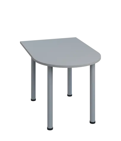 LJ 28 - 12 přístavba jednací, kovová podnož stříbrná, síla desky 25 mm, široká 1200 mm, šedá