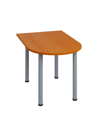 LJ 28 - 12 přístavba jednací, kovová podnož stříbrná, síla desky 25 mm, široká 1200 mm, třešeň šumavská