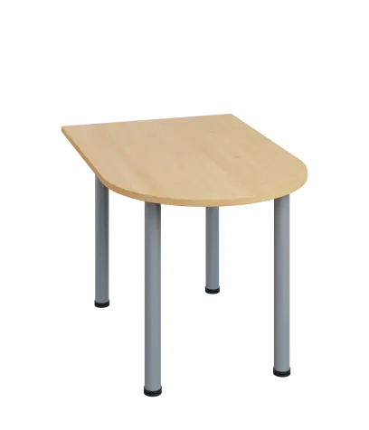 LJ 28 - 12 přístavba jednací, kovová podnož stříbrná, síla desky 25 mm, široká 1200 mm, javor horský