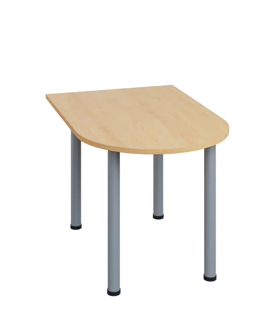 LJ 28 - 12 přístavba jednací, kovová podnož stříbrná, síla desky 25 mm, široká 1200 mm, javor horský