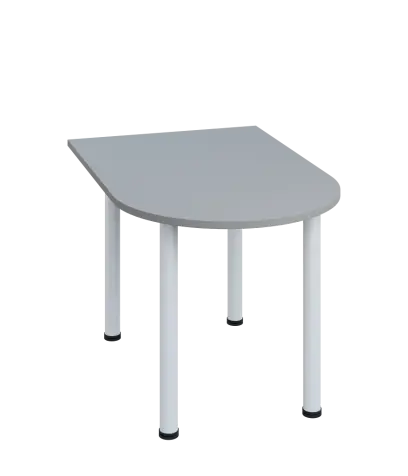 LJ 28 - 12 přístavba jednací, kovová podnož bílá, síla desky 25 mm, široká 1200 mm, šedá