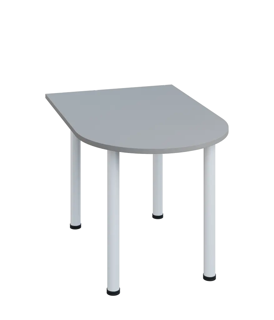 LJ 28 - 12 přístavba jednací, kovová podnož bílá, síla desky 25 mm, široká 1200 mm, šedá