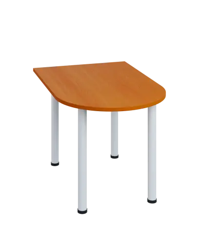 LJ 28 - 12 přístavba jednací, kovová podnož bílá, síla desky 25 mm, široká 1200 mm, třešeň šumavská