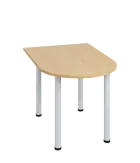 LJ 28 - 12 přístavba jednací, kovová podnož bílá, síla desky 25 mm, široká 1200 mm, javor horský