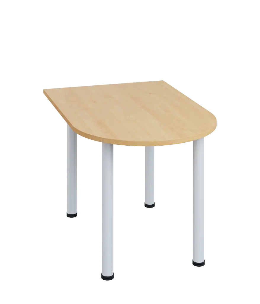 LJ 28 - 12 přístavba jednací, kovová podnož bílá, síla desky 25 mm, široká 1200 mm, javor horský