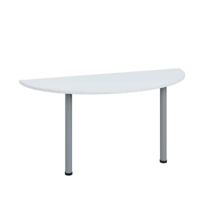 LJC 2 - 160 přístavba jednací, kovová podnož stříbrná, síla desky 25 mm, široká 1600 mm, bílá