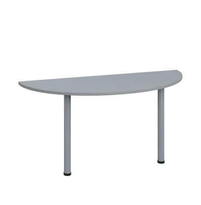 LJC 2 - 160 přístavba jednací, kovová podnož stříbrná, síla desky 25 mm, široká 1600 mm, šedá