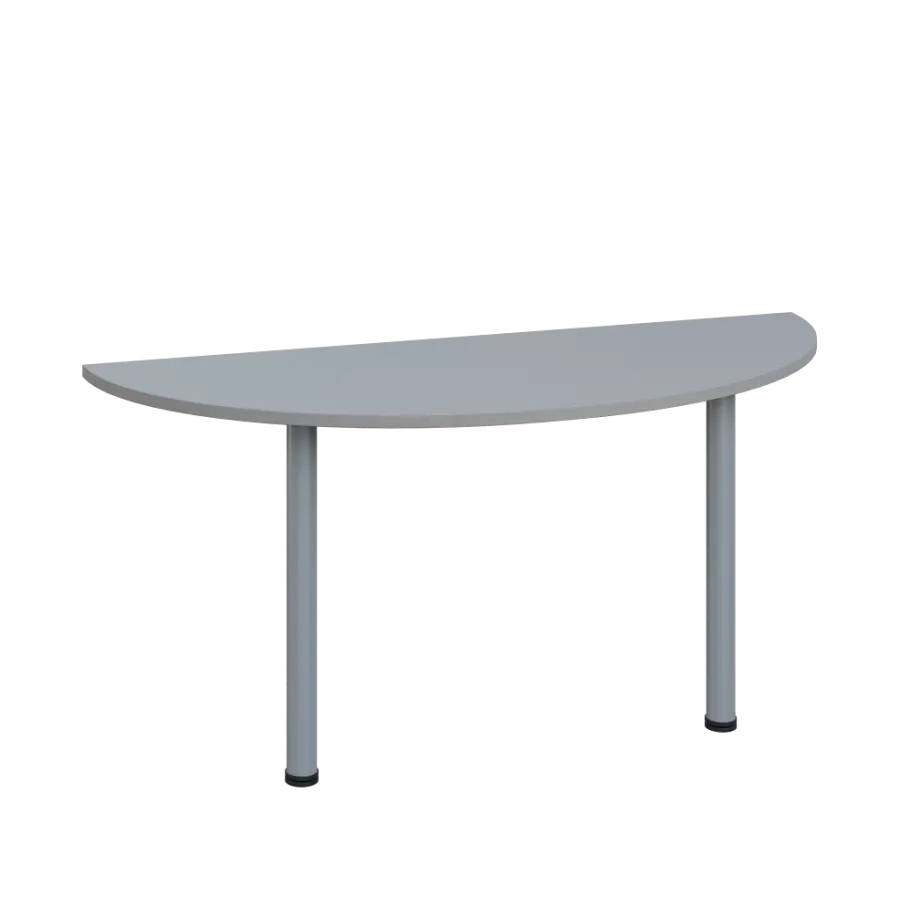 LJC 2 - 160 přístavba jednací, kovová podnož stříbrná, síla desky 25 mm, široká 1600 mm, šedá