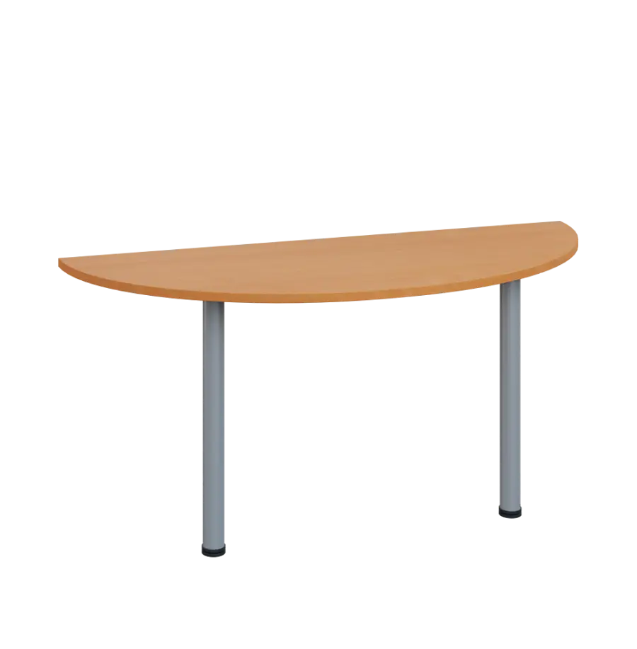 LJC 2 - 160 přístavba jednací, kovová podnož stříbrná, síla desky 25 mm, široká 1600 mm, buk Royal