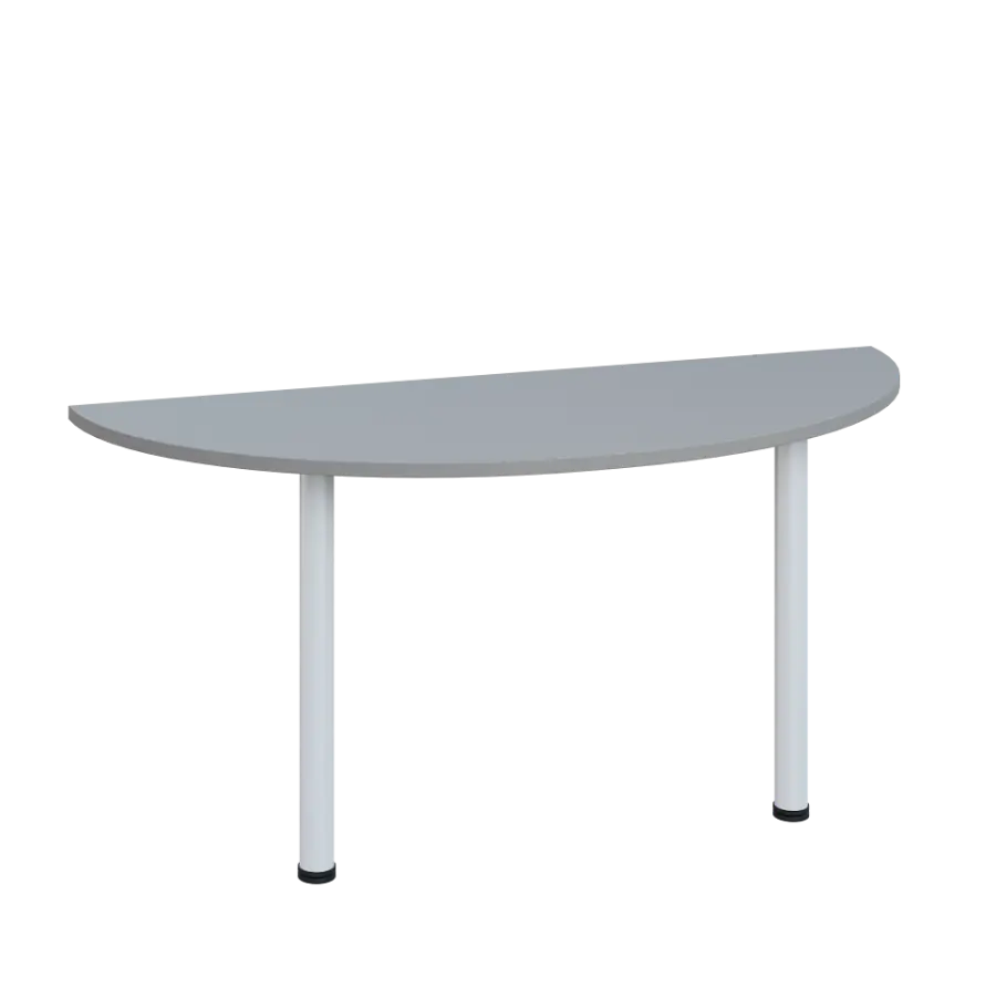 LJC 2 - 160 přístavba jednací, kovová podnož bílá, síla desky 25 mm, široká 1600 mm, šedá