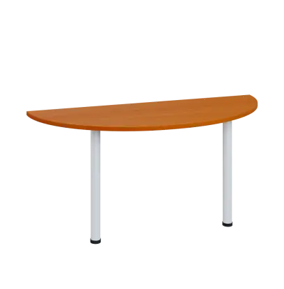 LJC 2 - 160 přístavba jednací, kovová podnož bílá, síla desky 25 mm, široká 1600 mm, třešeň šumavská