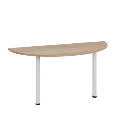 LJC 2 - 160 přístavba jednací, kovová podnož bílá, síla desky 25 mm, široká 1600 mm, dub bardolino