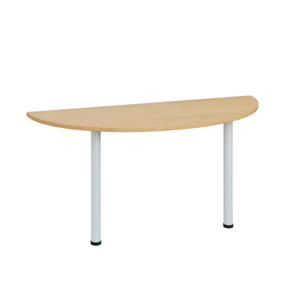 LJC 2 - 160 přístavba jednací, kovová podnož bílá, síla desky 25 mm, široká 1600 mm, javor horský