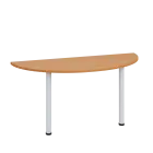 LJC 2 - 160 přístavba jednací, kovová podnož bílá, síla desky 25 mm, široká 1600 mm, buk Royal