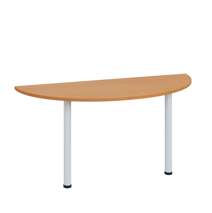 LJC 2 - 160 přístavba jednací, kovová podnož bílá, síla desky 25 mm, široká 1600 mm, buk Royal