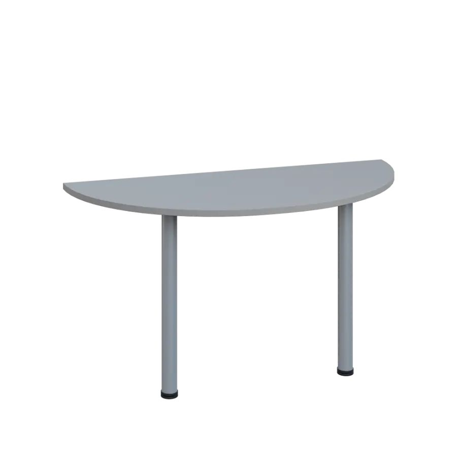 LJC 2 - 140 přístavba jednací, kovová podnož stříbrná, síla desky 25 mm, široká 1400 mm, šedá