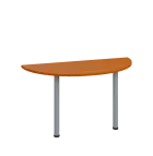 LJC 2 - 140 přístavba jednací, kovová podnož stříbrná, síla desky 25 mm, široká 1400 mm, třešeň šuma