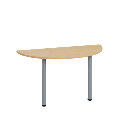 LJC 2 - 140 přístavba jednací, kovová podnož stříbrná, síla desky 25 mm, široká 1400 mm, javor horský