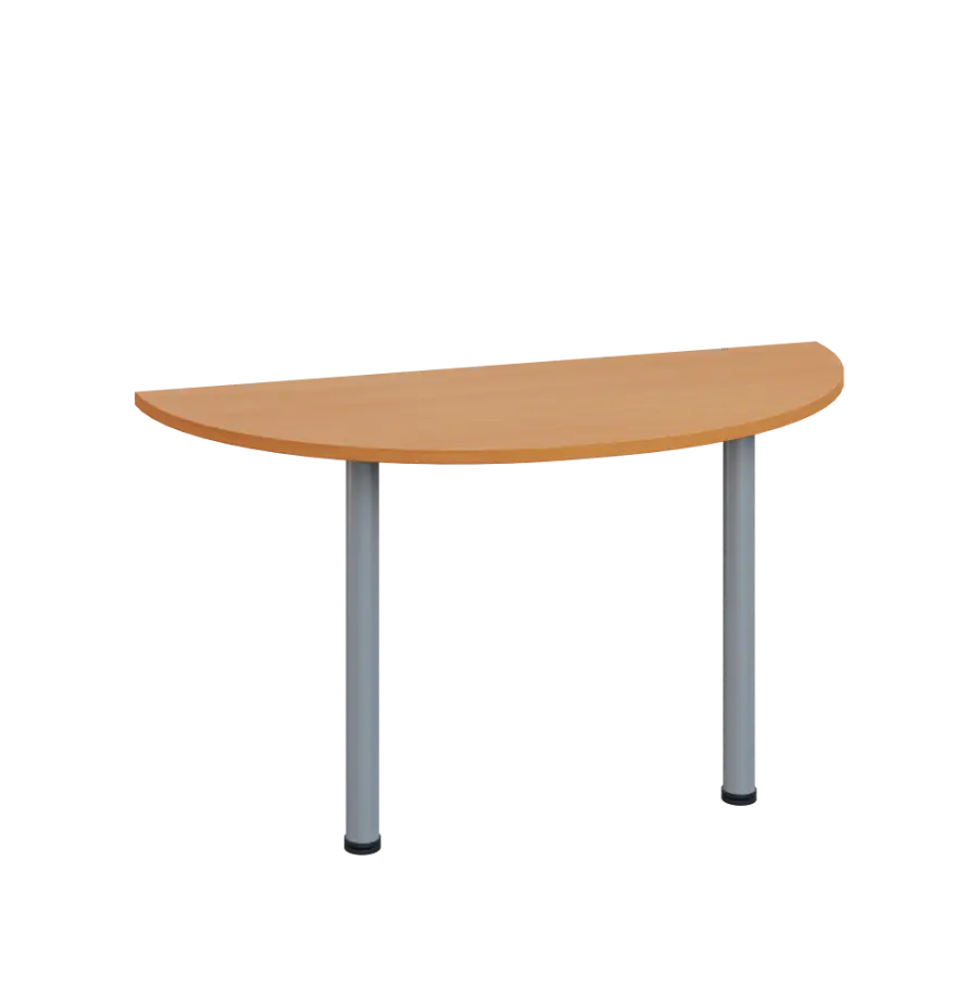 LJC 2 - 140 přístavba jednací, kovová podnož stříbrná, síla desky 25 mm, široká 1400 mm, buk Royal