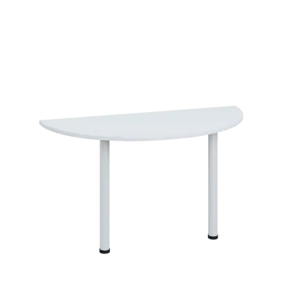 LJC 2 - 140 přístavba jednací, kovová podnož bílá, síla desky 25 mm, široká 1400 mm, bílá