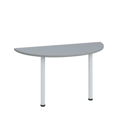 LJC 2 - 140 přístavba jednací, kovová podnož bílá, síla desky 25 mm, široká 1400 mm, šedá