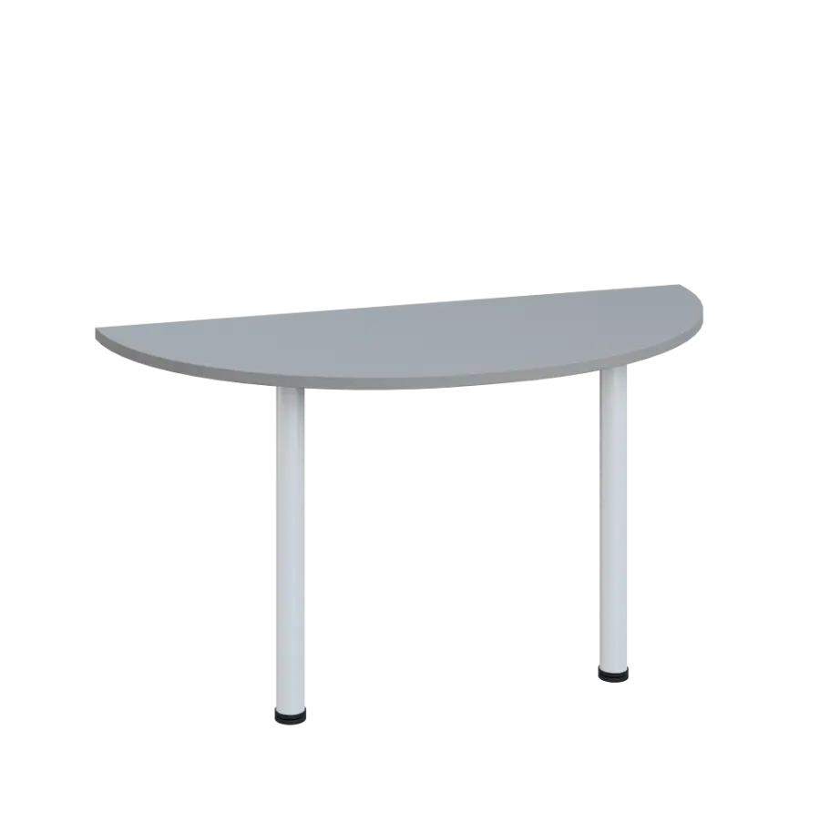 LJC 2 - 140 přístavba jednací, kovová podnož bílá, síla desky 25 mm, široká 1400 mm, šedá