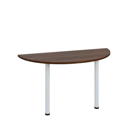 LJC 2 - 140 přístavba jednací, kovová podnož bílá, síla desky 25 mm, široká 1400 mm, ořech královský