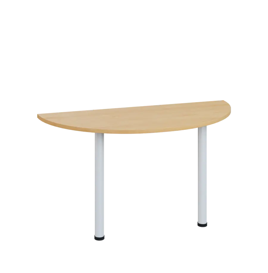 LJC 2 - 140 přístavba jednací, kovová podnož bílá, síla desky 25 mm, široká 1400 mm, javor horský