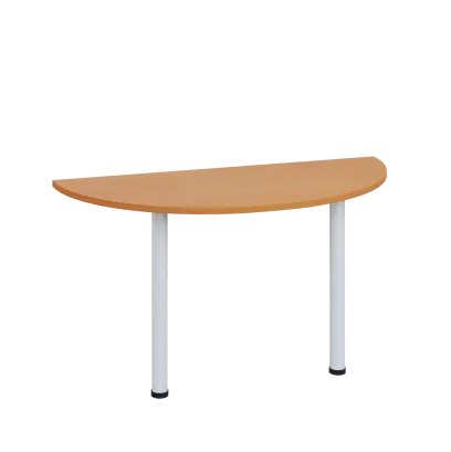 LJC 2 - 140 přístavba jednací, kovová podnož bílá, síla desky 25 mm, široká 1400 mm, buk Royal