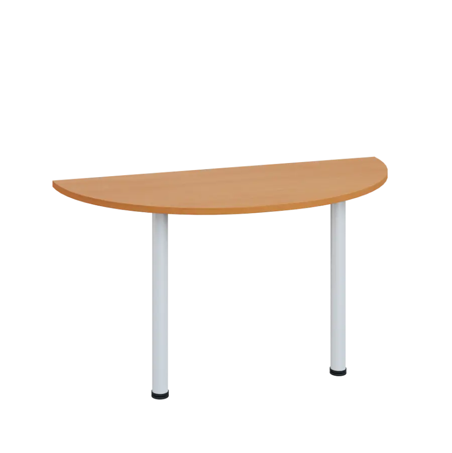 LJC 2 - 140 přístavba jednací, kovová podnož bílá, síla desky 25 mm, široká 1400 mm, buk Royal