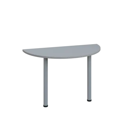 LJC 2 - 120 přístavba jednací, kovová podnož stříbrná, síla desky 25 mm, široká 1200 mm, šedá