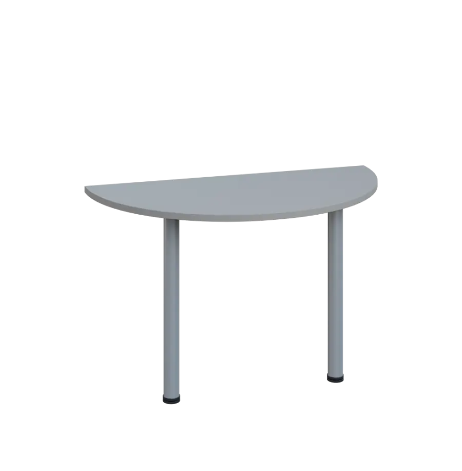 LJC 2 - 120 přístavba jednací, kovová podnož stříbrná, síla desky 25 mm, široká 1200 mm, šedá