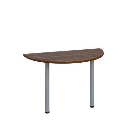 LJC 2 - 120 přístavba jednací, kovová podnož stříbrná, síla desky 25 mm, široká 1200 mm, ořech královský