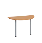 LJC 2 - 120 přístavba jednací, kovová podnož stříbrná, síla desky 25 mm, široká 1200 mm, buk Royal