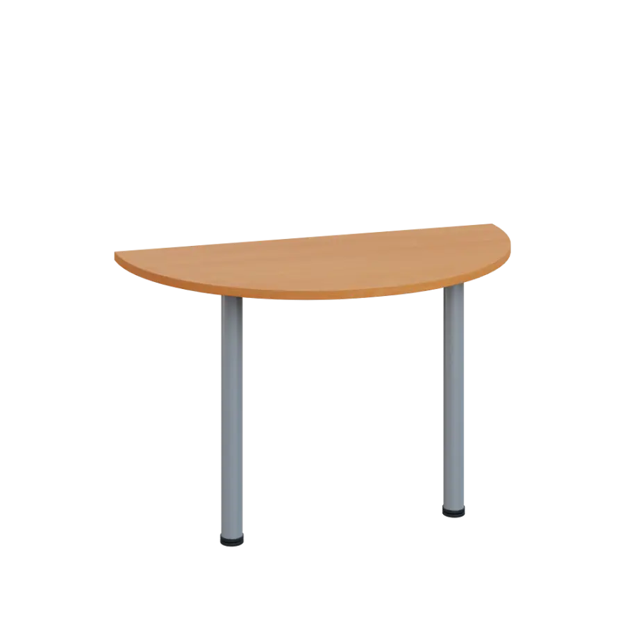 LJC 2 - 120 přístavba jednací, kovová podnož stříbrná, síla desky 25 mm, široká 1200 mm, buk Royal