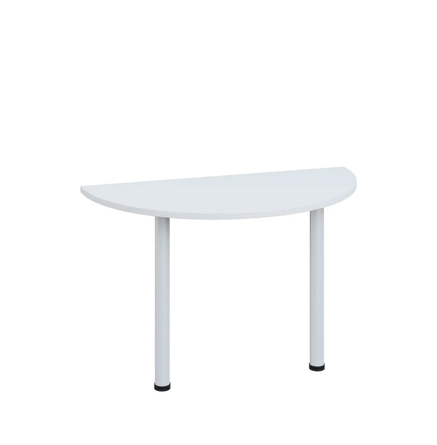 LJC 2 - 120 přístavba jednací, kovová podnož bílá, síla desky 25 mm, široká 1200 mm, bílá