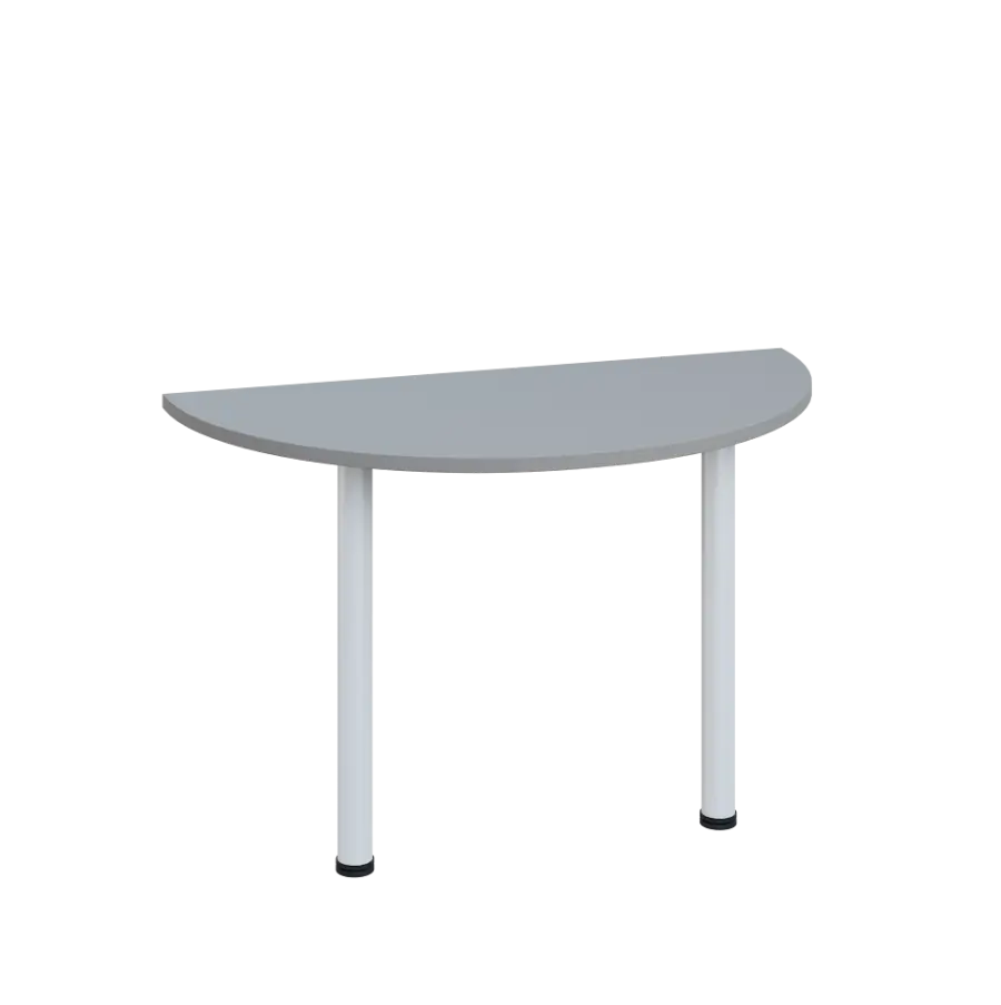 LJC 2 - 120 přístavba jednací, kovová podnož bílá, síla desky 25 mm, široká 1200 mm, šedá