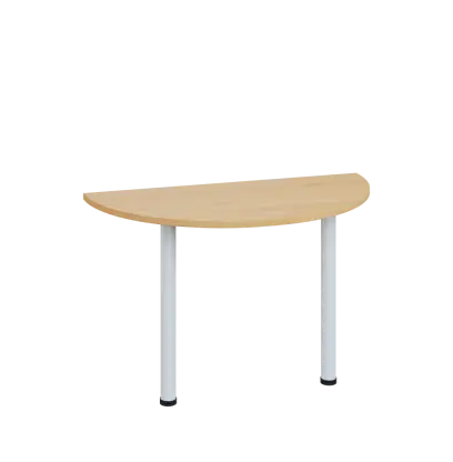 LJC 2 - 120 přístavba jednací, kovová podnož bílá, síla desky 25 mm, široká 1200 mm, javor horský