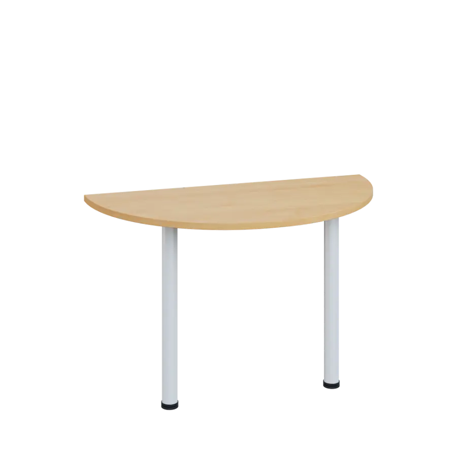 LJC 2 - 120 přístavba jednací, kovová podnož bílá, síla desky 25 mm, široká 1200 mm, javor horský