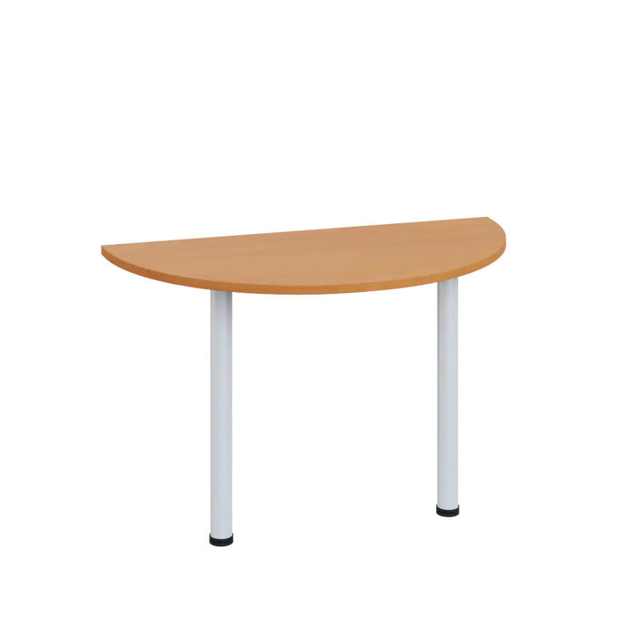 LJC 2 - 120 přístavba jednací, kovová podnož bílá, síla desky 25 mm, široká 1200 mm, buk Royal