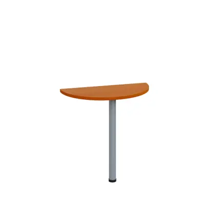 LJD 2 - 80 přístavba jednací, kovová podnož stříbrná, síla desky 25 mm, široká 800 mm, třešeň šumavská