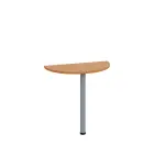 LJD 2 - 80 přístavba jednací, kovová podnož stříbrná, síla desky 25 mm, široká 800 mm, buk royal